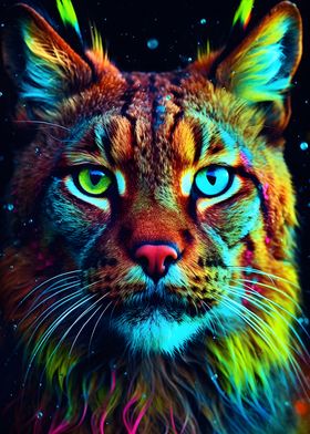 Colorful Big Cat Lynx