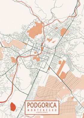 Podgorica Map Bohemian