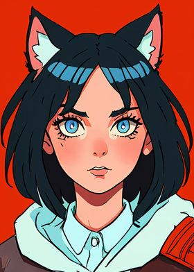 Cyber Cat Furry Girl