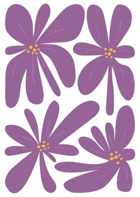 Purple flower minimalist 
