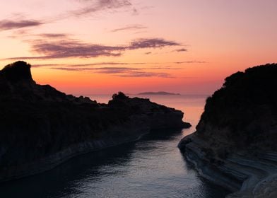 Sunset, sea, Greek island