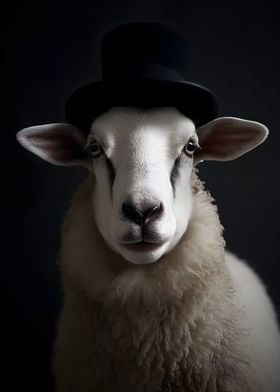 Sheep with top Hat