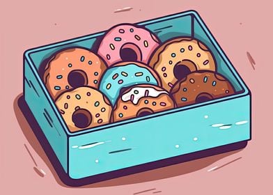 Box of Sprinkled Donuts