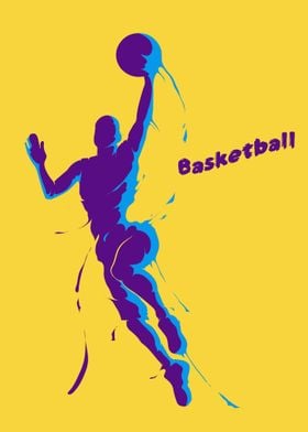 Basketball player splash