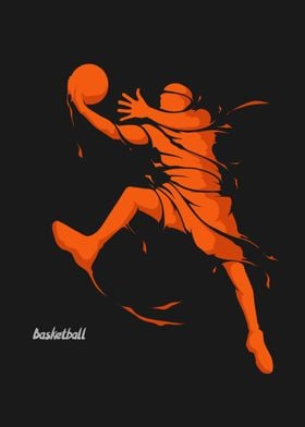 Basketball player splash