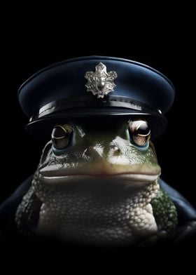Police Officer Frog