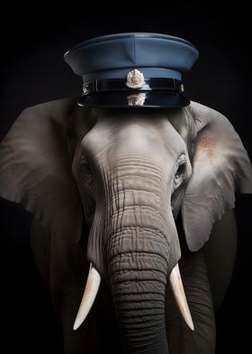 Police Officer Elephant