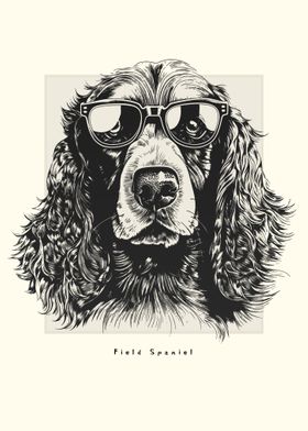 Field Spaniel Illustration