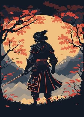 Japanese samurai warrior