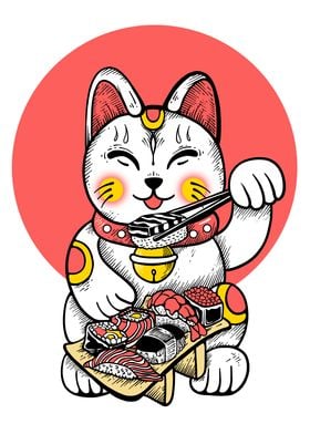 Lucky Cat Japan Art