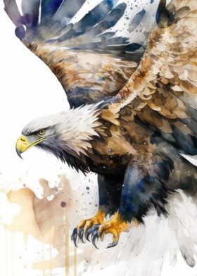 Majestic Eagle Watercolour