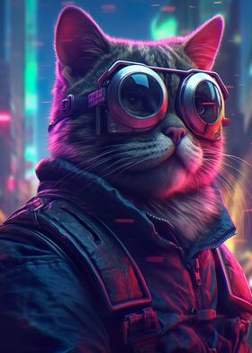 Cat Glasses Jacket City