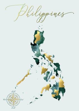 Philippines Map Art