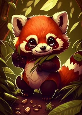 Cute red Panda Animal