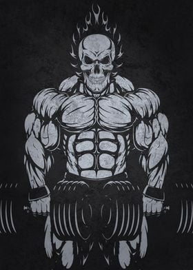 Skull Head Bodybuilder