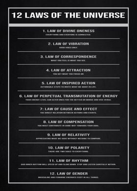 12 laws of the universe