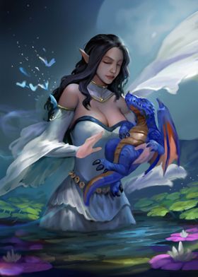 Water Dragon and Elf