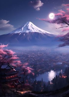 Mount Fuji Moonlight Vale