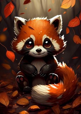 Cute red Panda Animal