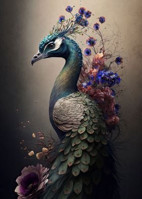 Still life peacock art