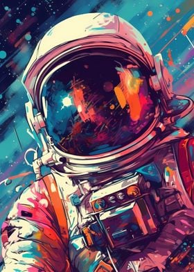 Astronaut Colorful