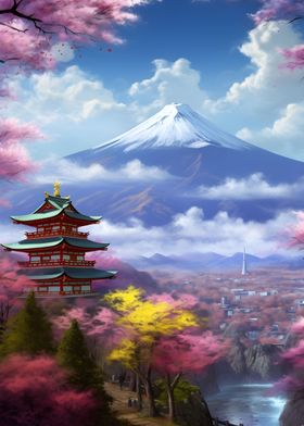 Majestic Fuji Painting