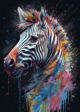 Zebra painting