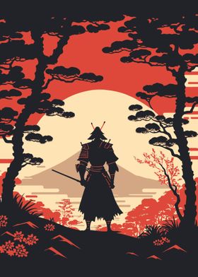 Japanese samurai warrior