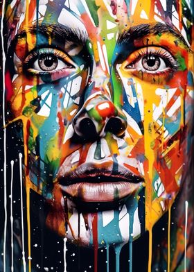 Abstract Art Female Face