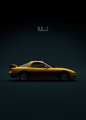 Mazda RX7 1999  Yellow