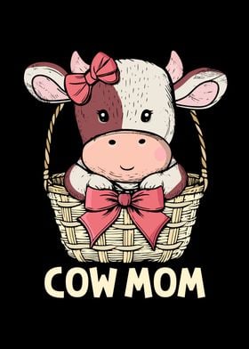 Cow Mom Cow Lover Women