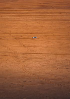 in desert flat sand