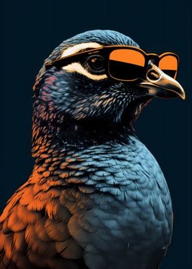 Quail With Sunglasses