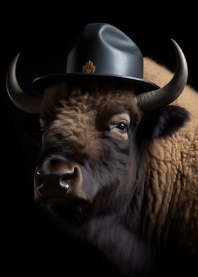 Police Officer Bison