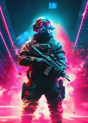 Neon Army Soldier