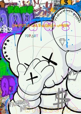 Abstract graffiti kaws