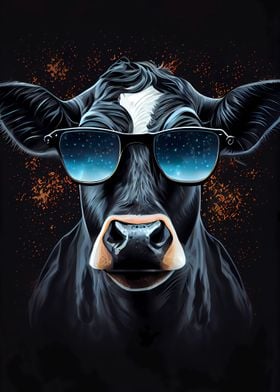 Cow With Sun Glasses