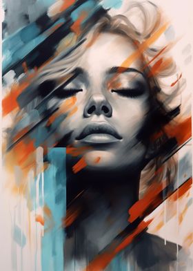 Abstract Art Female Face