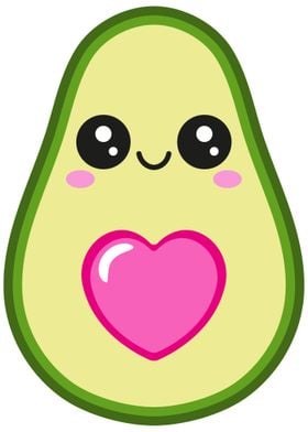 Pink Heart Avocado