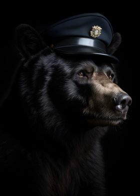 Police Officer Black Bear