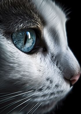 Cat closeup eye