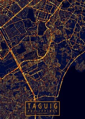 Taguig Map City At Night