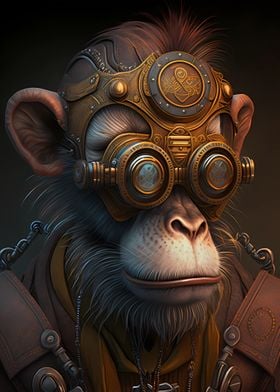 Steampunk Ape 2 Chimpanzee