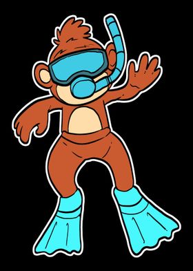 Monkey Diver Deep Sea Dive