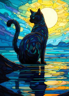 Sunrise Black Cat