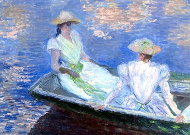 On the Boat Claude Monet