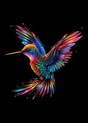 Beautiful Neon Hummingbird