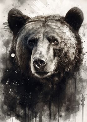 Bear Wild Beauty Black Ink