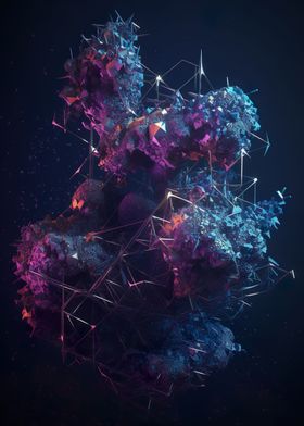 Abstract Crystal Molecule