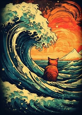 Japan Wave Cat